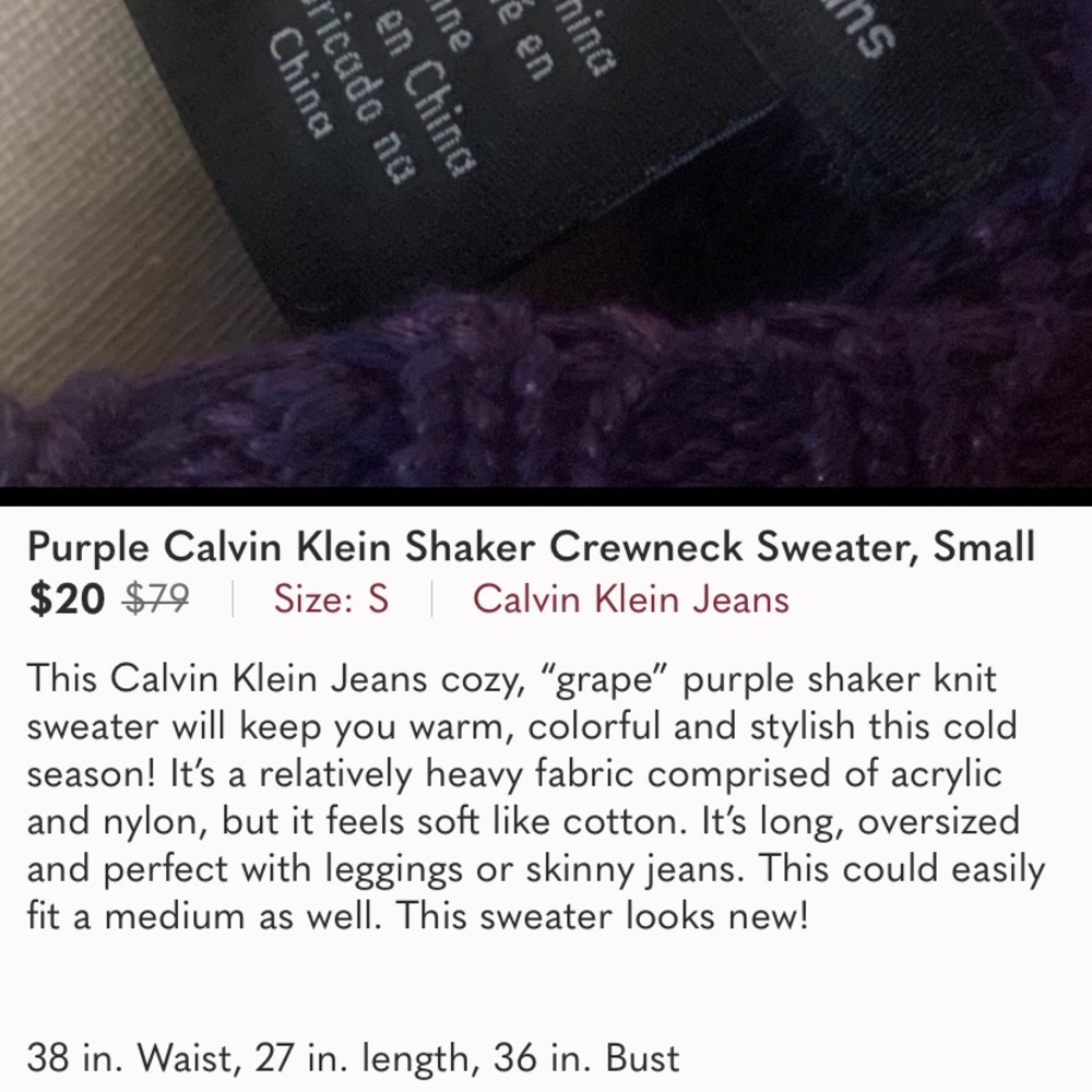 Calvin Klein Spring Sweater Bundle- Small - Picture 5 of 13